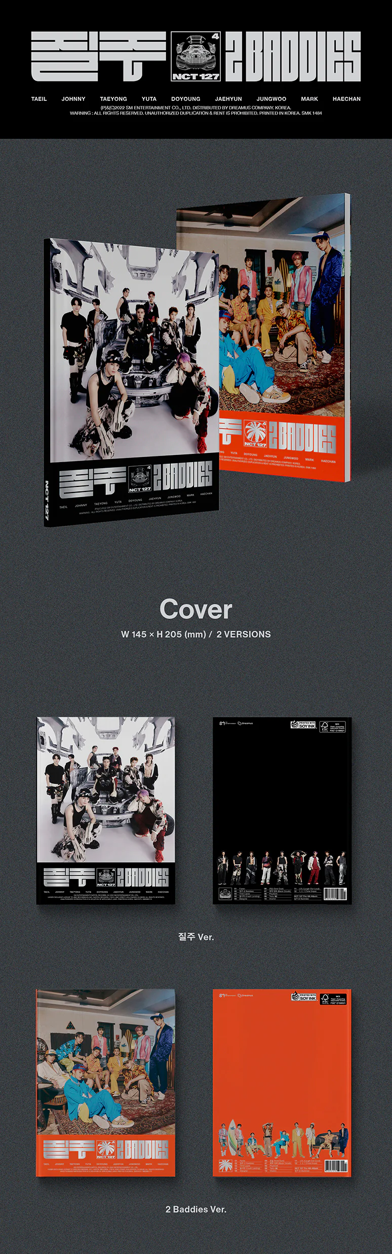 NCT 127 - 2 Baddies [Photobook ver.] 4th Album+Free Gift - Image 2