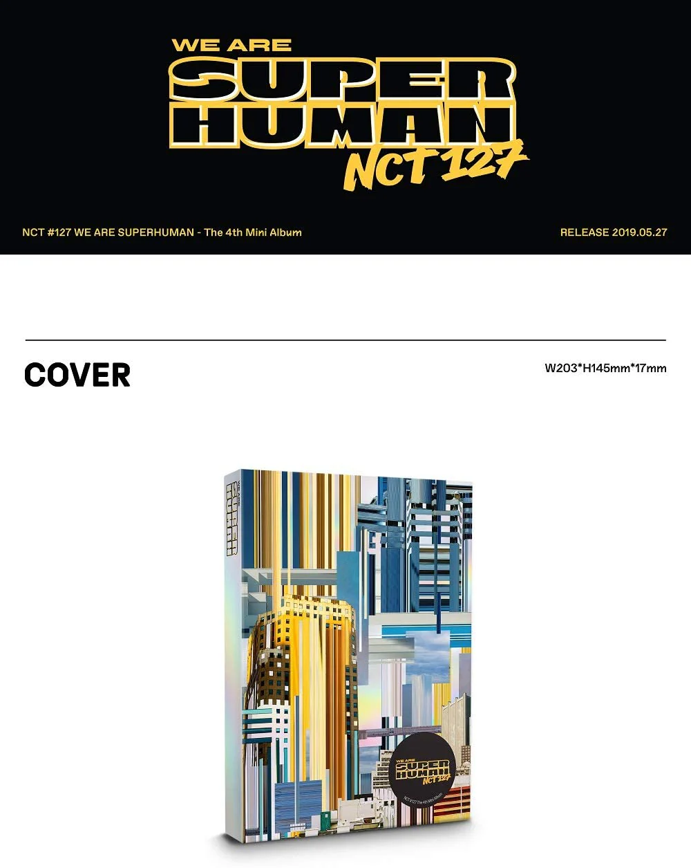 NCT 127 - 4th Mini Album NCT #127 WE ARE SUPERHUMAN [Reissue]  CD + Extra Photocards - Image 2