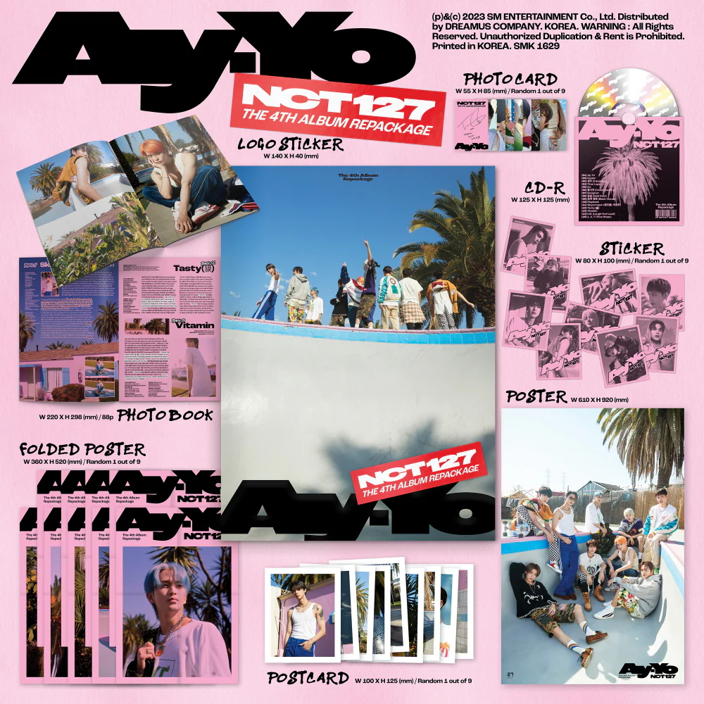 NCT 127 - Ay-Yo (4th Album Repackage) CD (A+B ver. SET) - Image 2