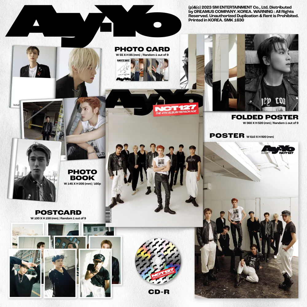 NCT 127 - Ay-Yo (4th Album Repackage) CD (A+B ver. SET) - Image 3