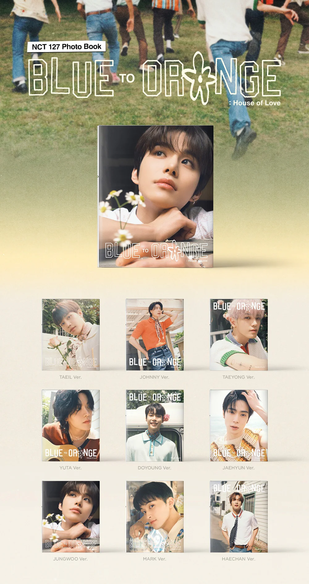 NCT 127 PHOTOBOOK BLUE TO ORANGE : House of Love + Free Gift - Image 2