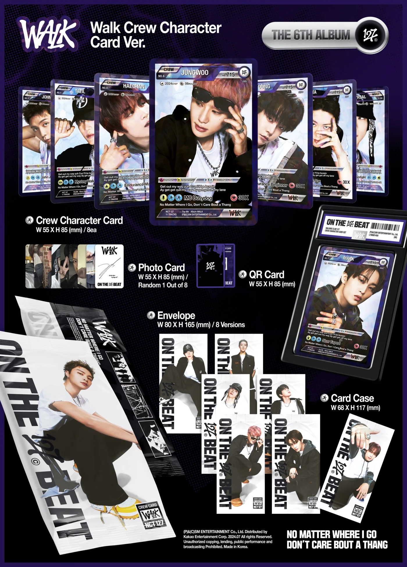 NCT 127 - Walk [Walk Crew Character Card Ver.] Smart Album - Image 2
