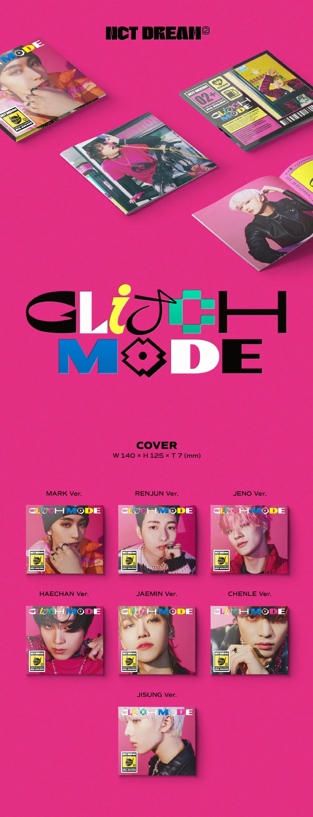 NCT DREAM - Glitch Mode [Digipack Ver.] Album+Extra Photocards Set (Random ver.) - Image 2