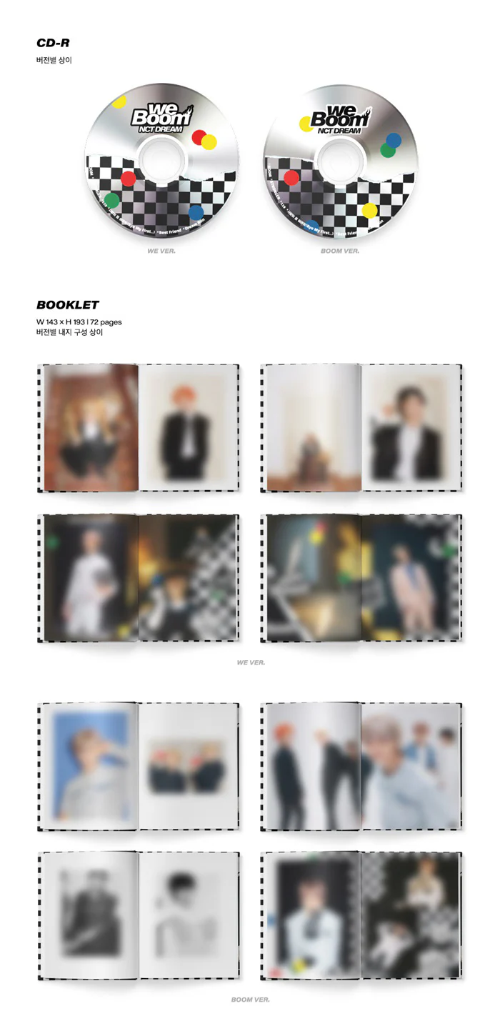 NCT DREAM - WE BOOM (3rd Mini Album) CD+Extra Photocards Set - Image 3