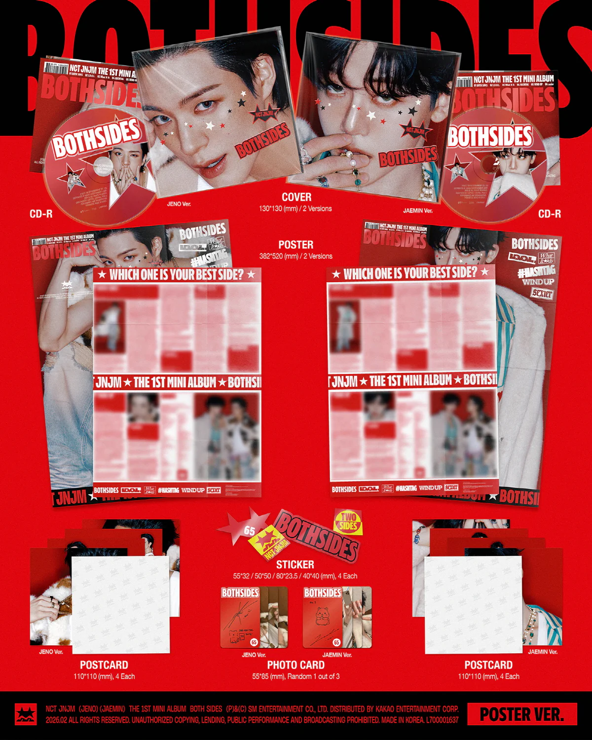 NCT JNJM - 1st Mini Album Both Sides [Poster ver.] - Image 2