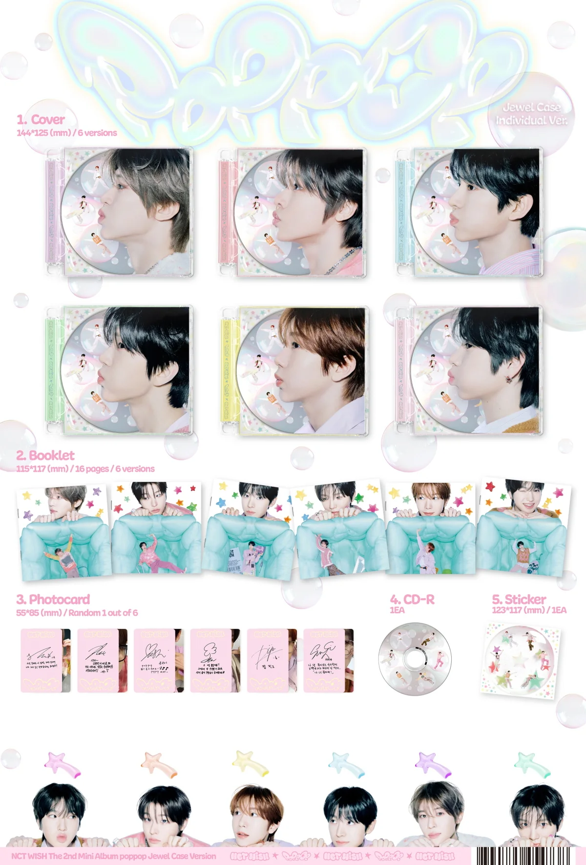 NCT WISH - 2nd Mini Album poppop [Jewel Case Ver.] - Image 2