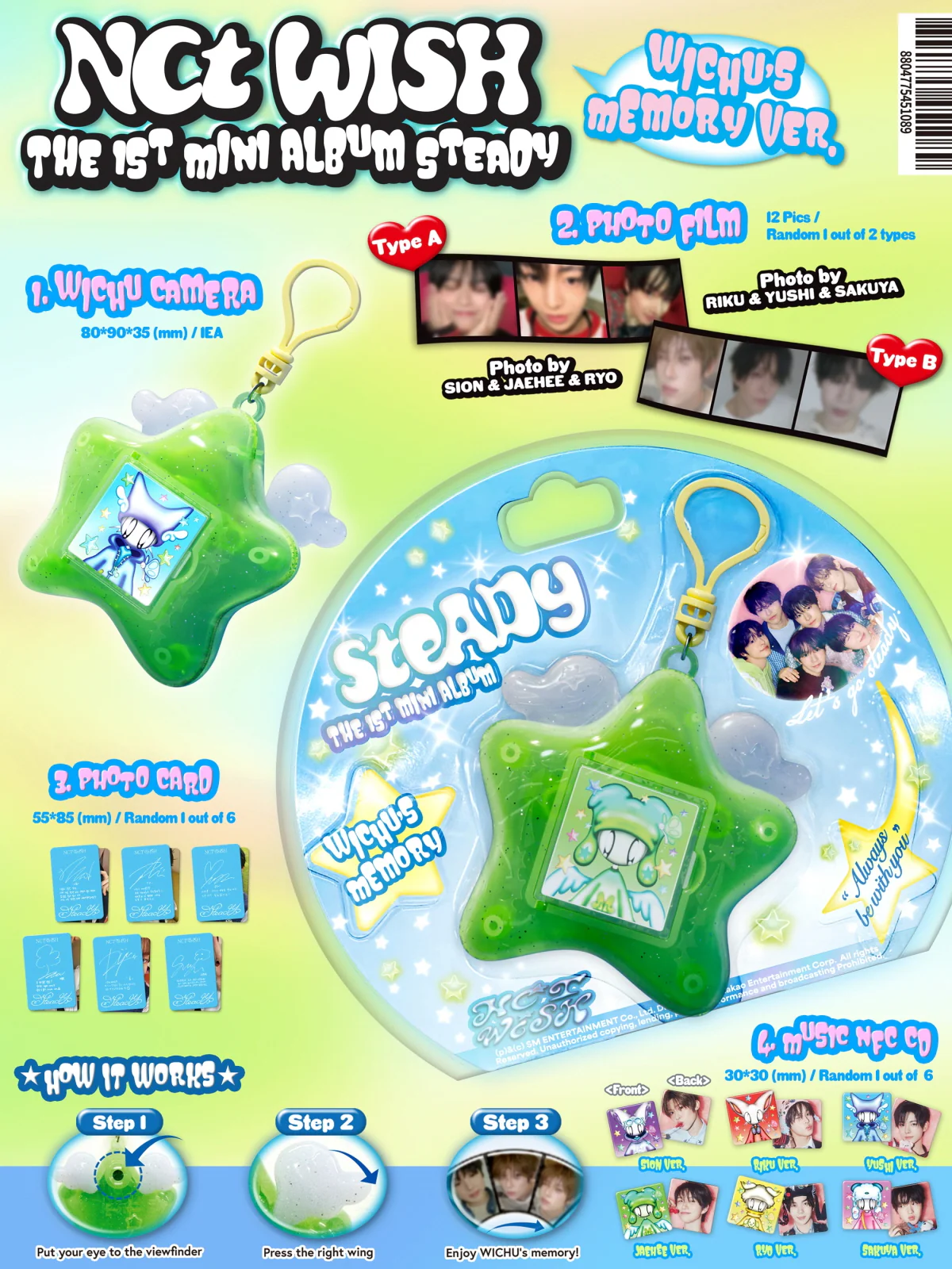 NCT WISH - Steady [WICHU’s Memory Ver.] Keyring Smart Album - Image 2