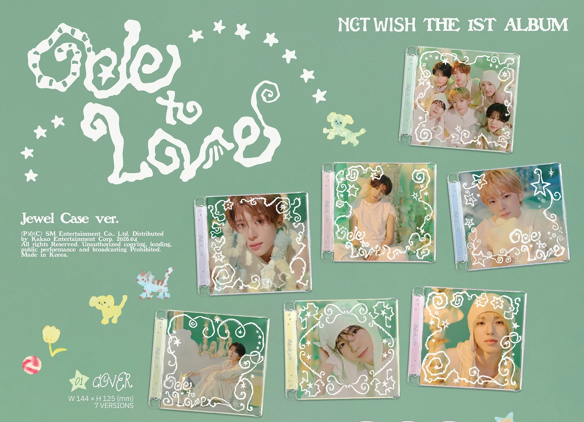 NCT Wish - Vol.1 Ode to Love Jewel version CD+Extra Photocards Set - Image 2