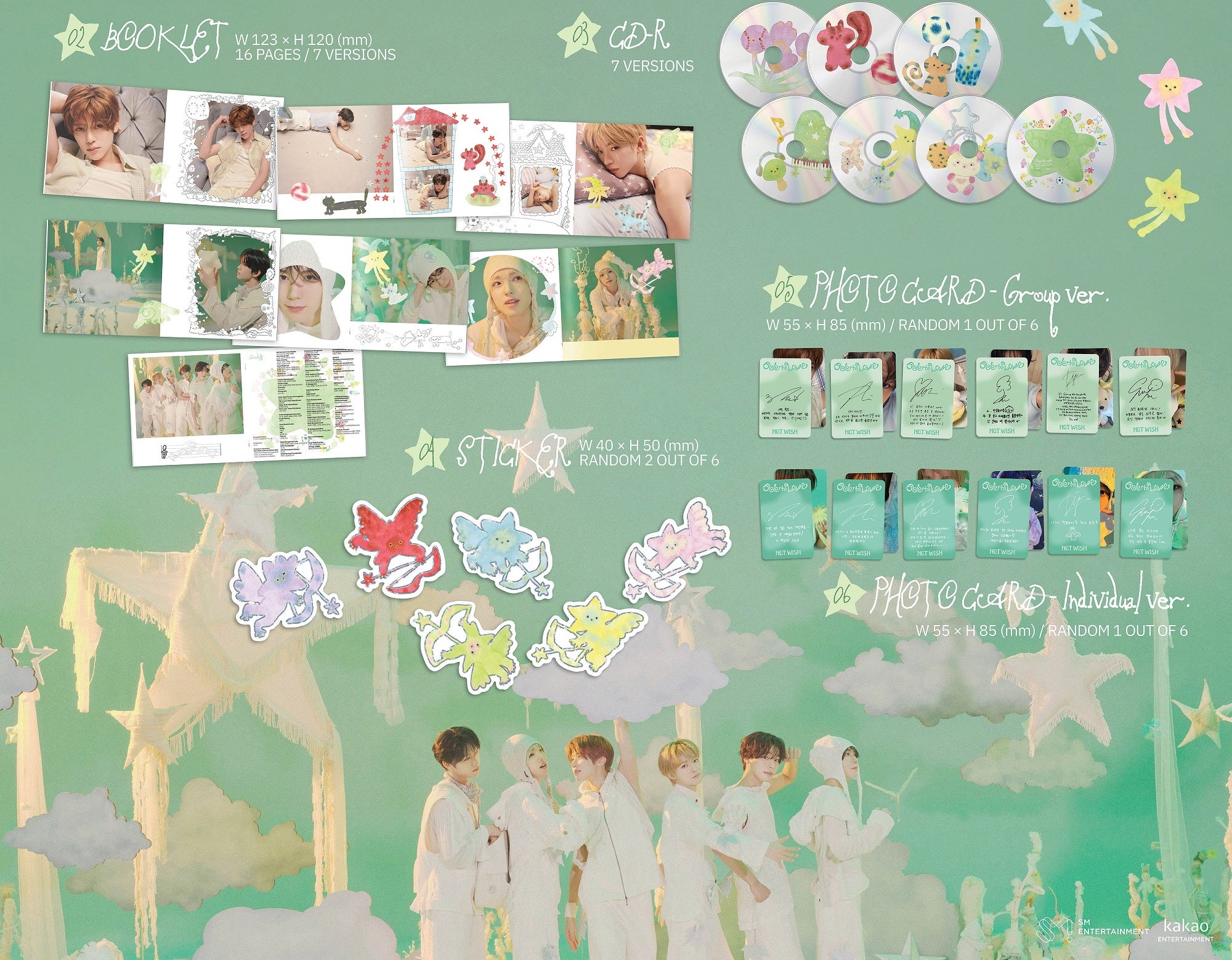 NCT Wish - Vol.1 Ode to Love Jewel version CD+Extra Photocards Set - Image 3