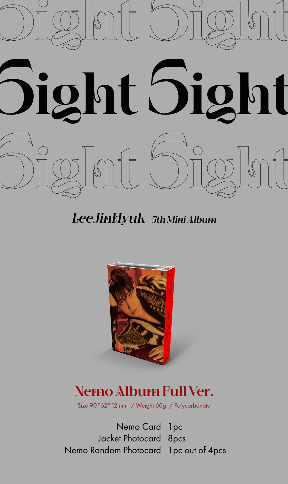 [NEMO ALBUM] LEE JIN HYUK - 5IGHT (5th Mini Album) - Image 2