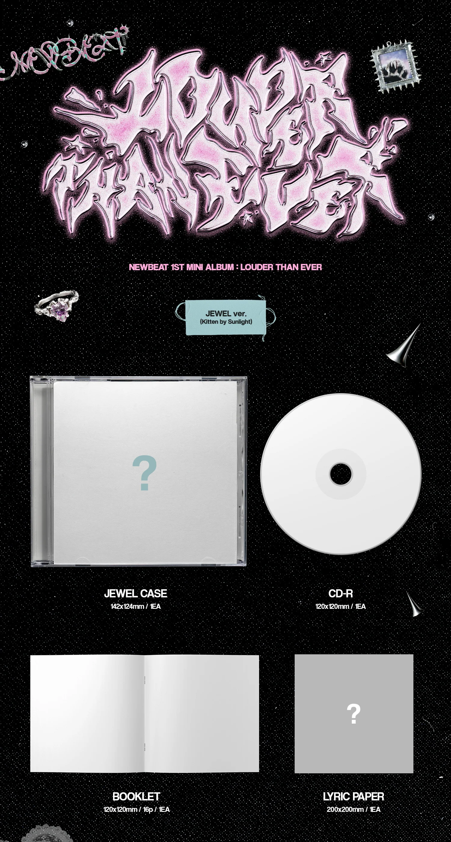 Newbeat - 1st Mini Album Louder Than Ever Jewel version CD - Image 3