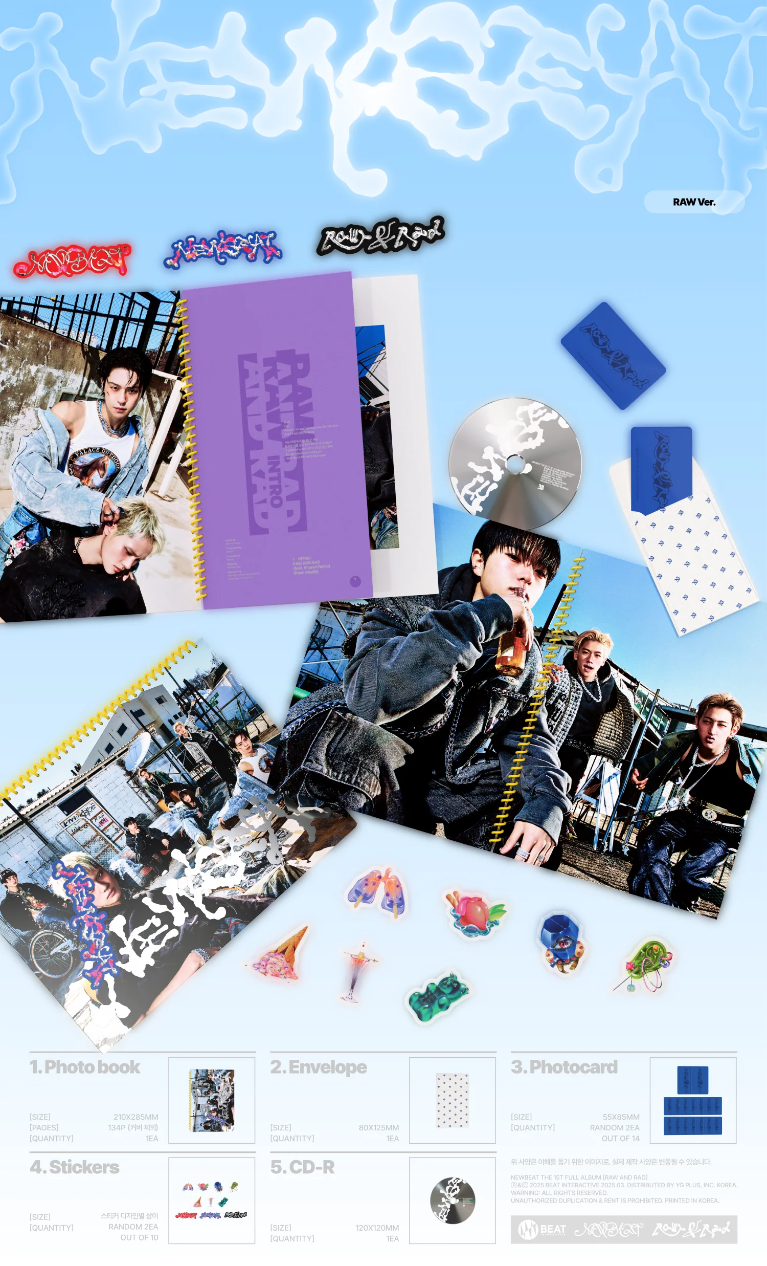 NEWBEAT - RAW AND RAD [PHOTOBOOK] 1ST FULL ALBUM - Image 2