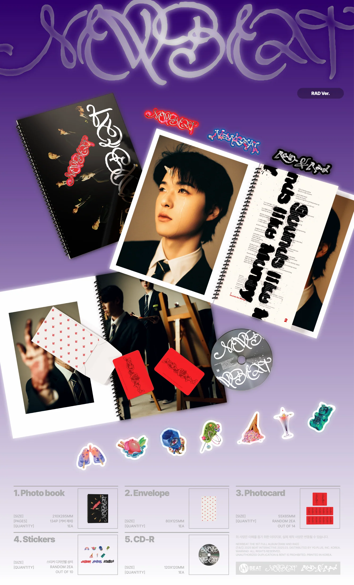 NEWBEAT - RAW AND RAD [PHOTOBOOK] 1ST FULL ALBUM - Image 3