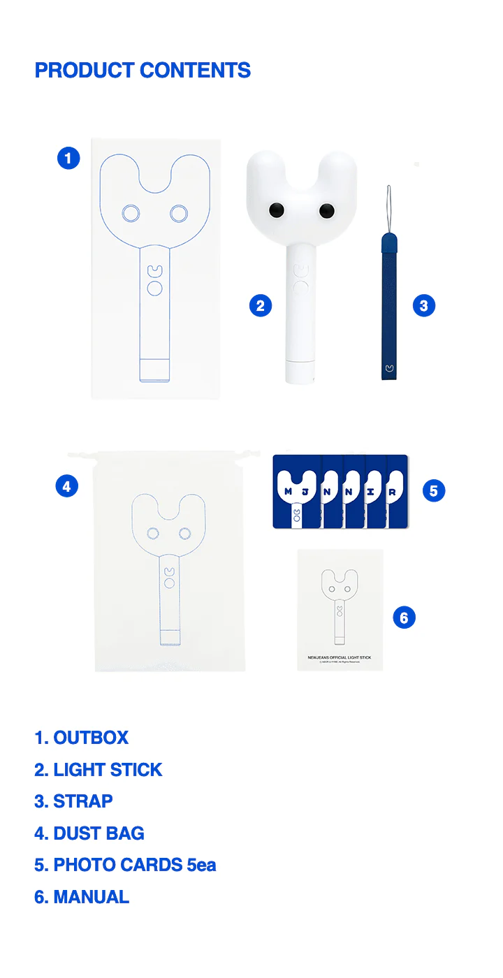 NEWJEANS - OFFICIAL LIGHT STICK BUNNIES FANLIGHT - Image 6