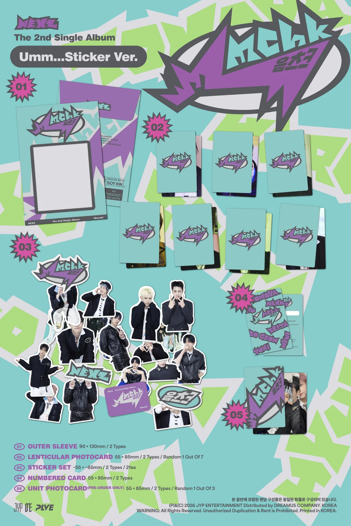 NEXZ - Mmchk [Sticker ver.] 2nd Single Album+Pre-Order Gift - Image 2