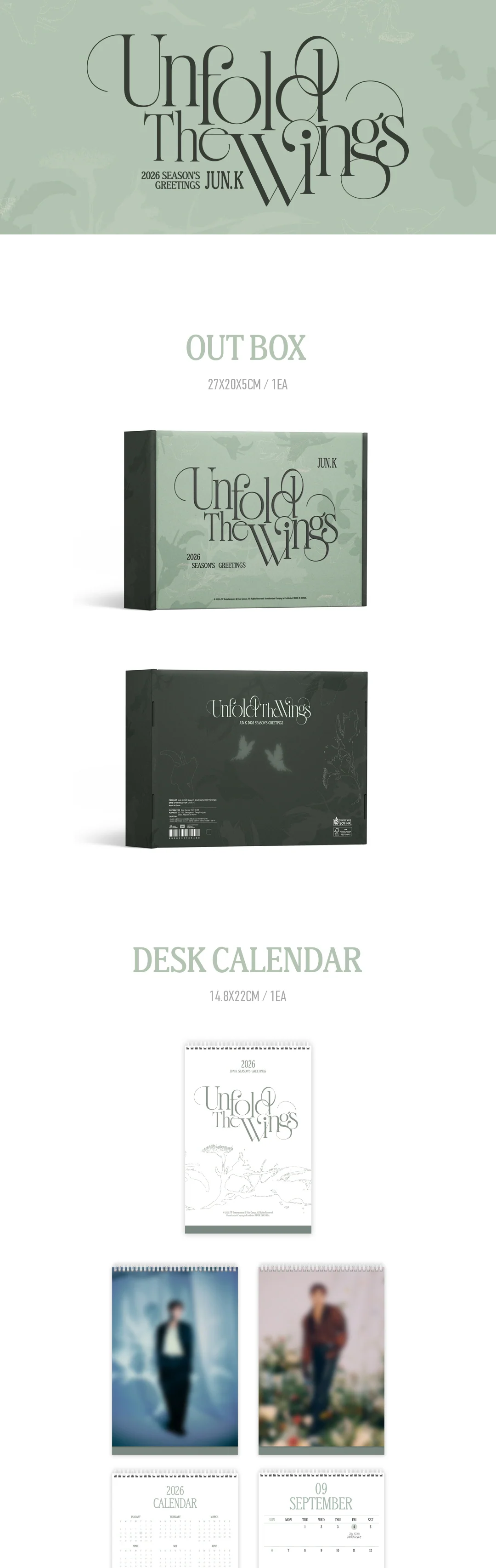 JUN. K 2026 SEASON'S GREETINGS [Unfold The Wings] + Pre-Order Gift - Image 2
