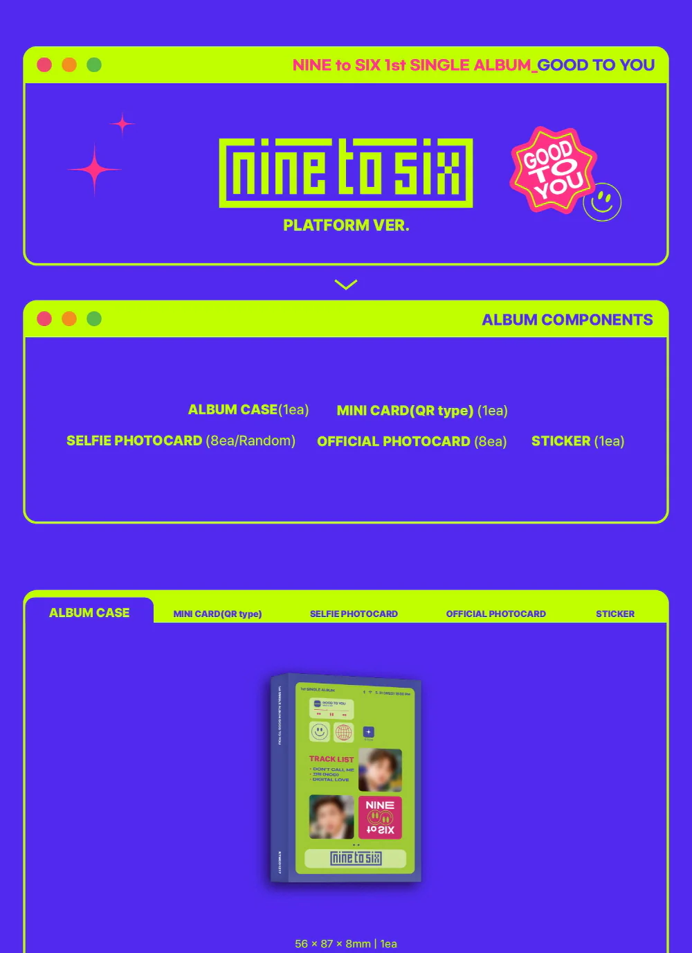 NINE to SIX  - 1st Single Album GOOD TO YOU [Platform Album] - Image 2