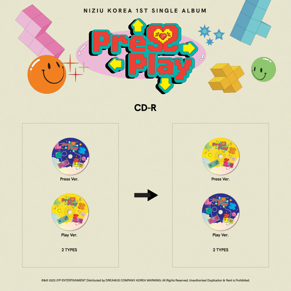 NiziU - Korea 1st Single Album Press Play CD+Pre-Order Benefit - Image 3