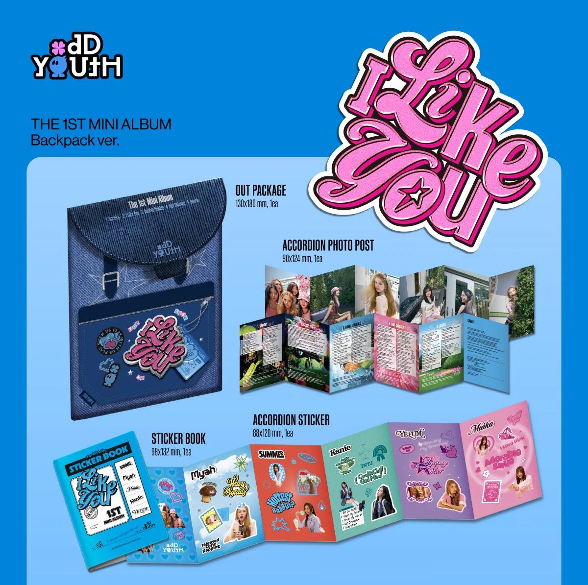 ODD YOUTH - I LIKE YOU [Backpack ver.] 1st Mini Album - Image 2