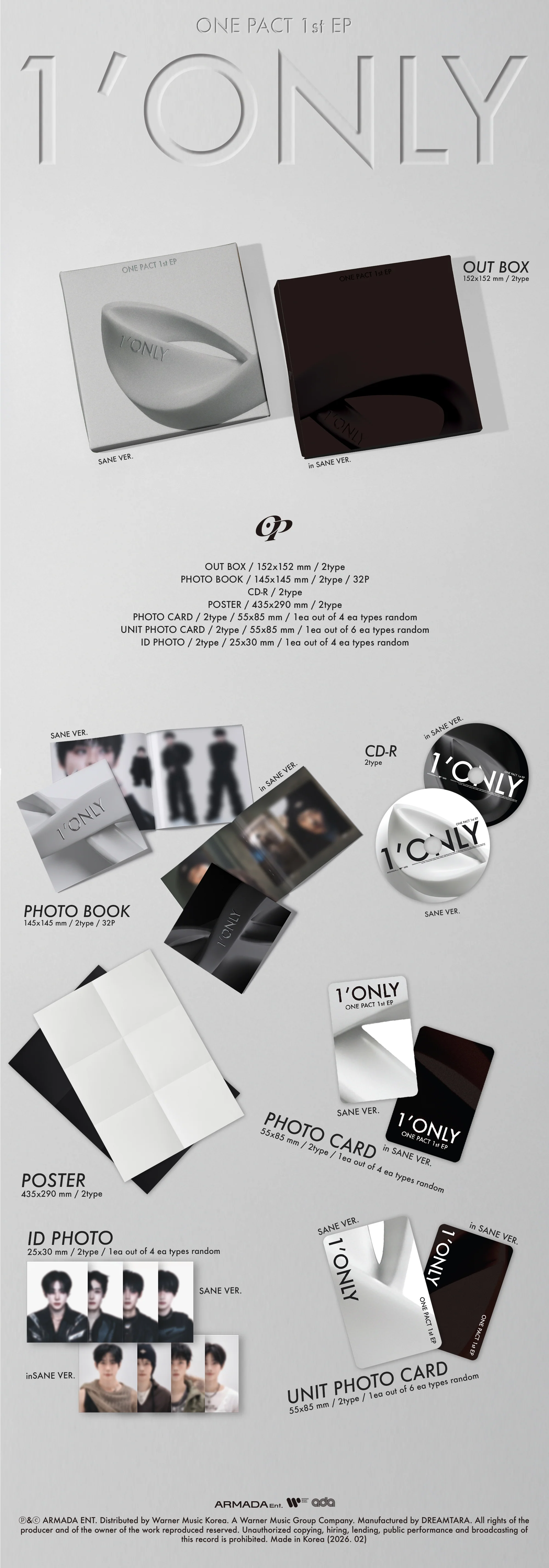 One Pact - 1st EP 1'Only CD - Image 3