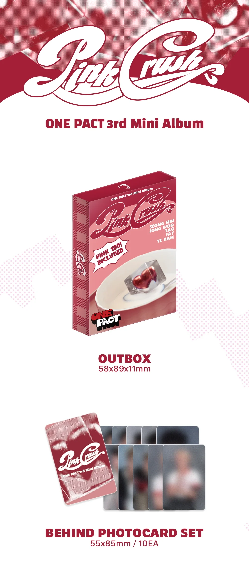 One Pact - 3rd Mini Album Pink Crush Platform version - Image 2