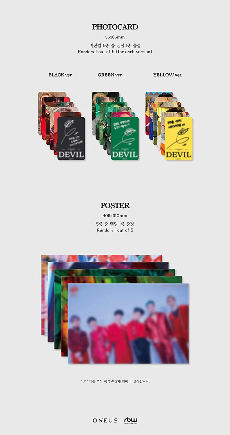 ONEUS - Devil (Vol.1) Album+Extra Photocards Set - Image 6