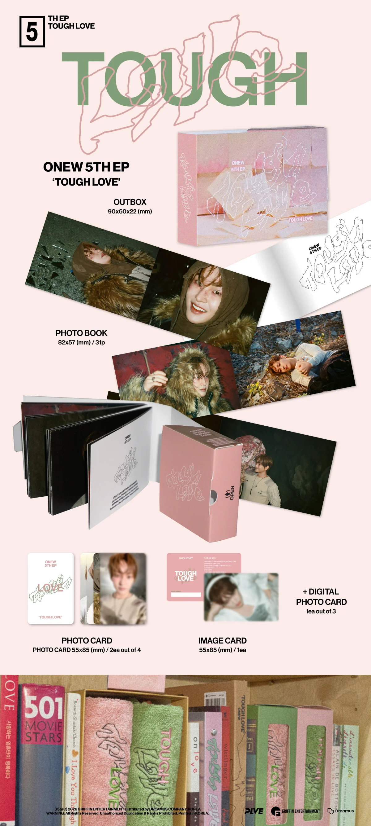 ONEW - 5th Mini Album TOUGH LOVE [POCKET BOOK Ver.] - Image 2