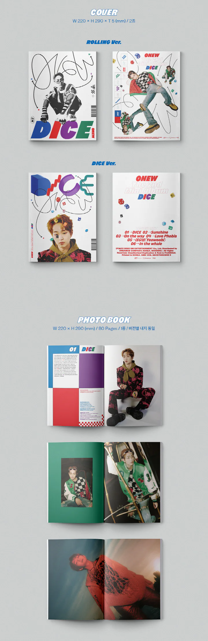 ONEW SHINee - DICE [Photobook ver.] 2nd Mini Album+Free Gift - Image 3