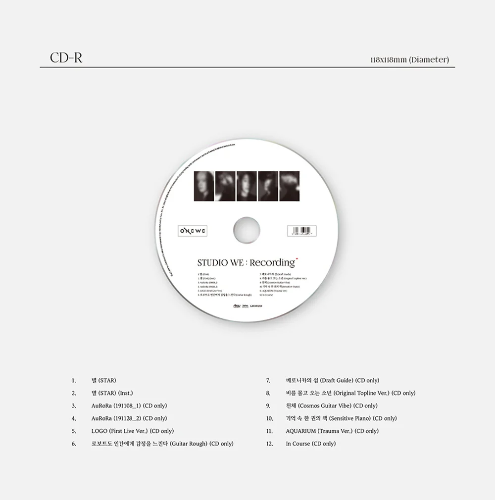ONEWE - 2nd Demo Album [STUDIO WE : Recording #2] CD - Image 3