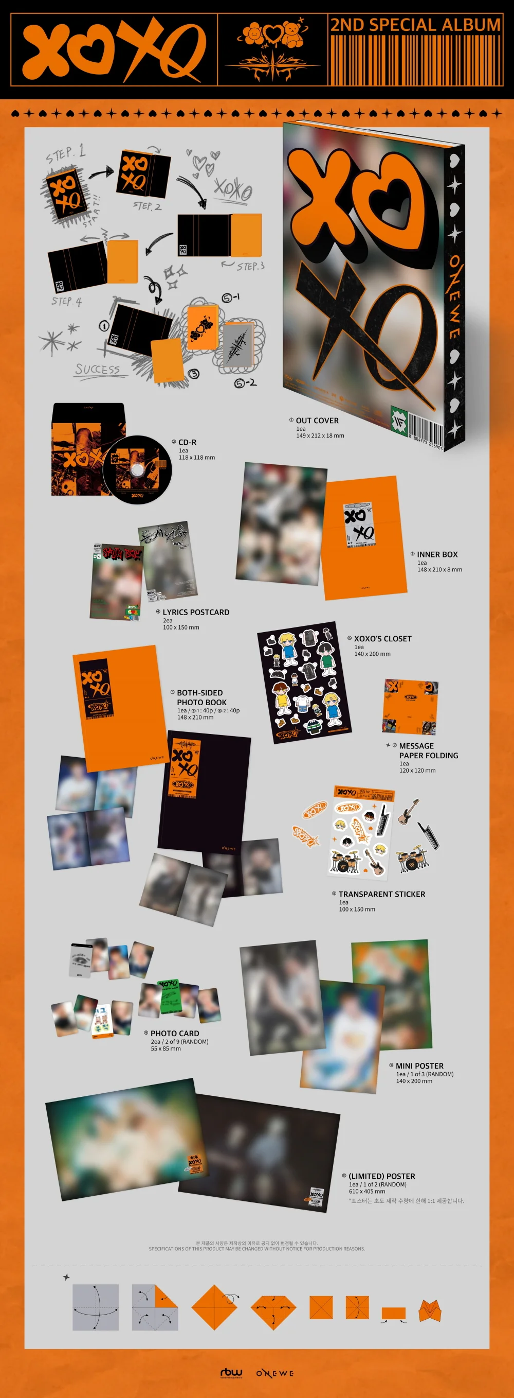 ONEWE - XOXO (2nd Special Album) CD - Image 2