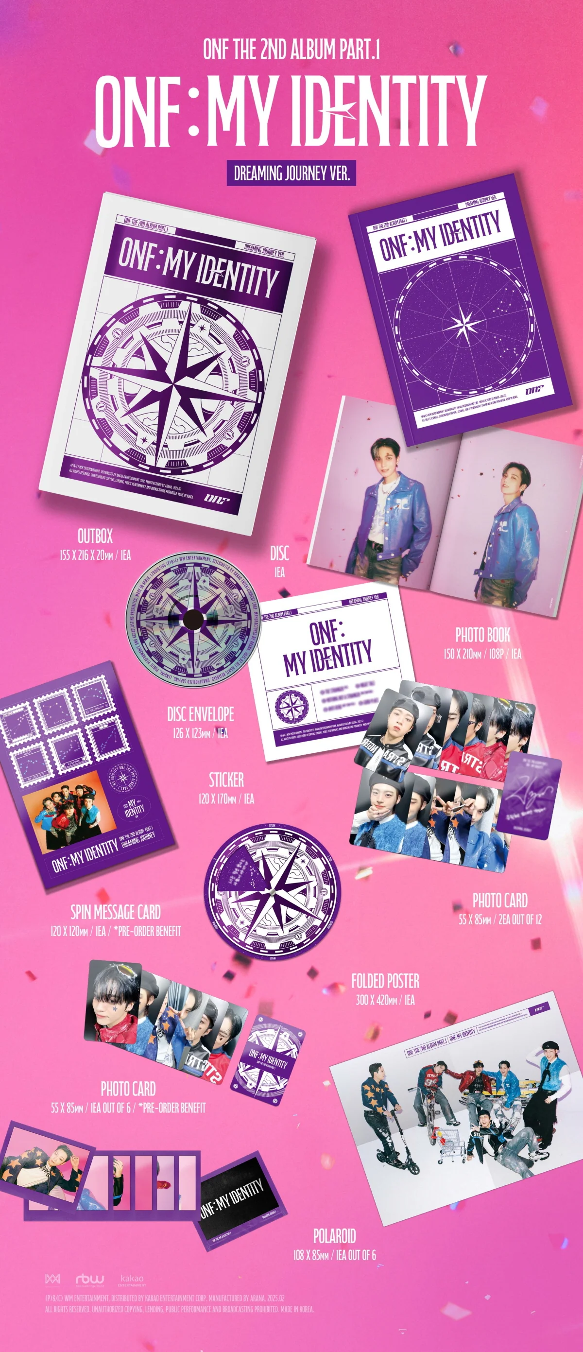 ONF - 2nd Album Part.1 ONF : My Identity CD+Pre-Order Gift - Image 4