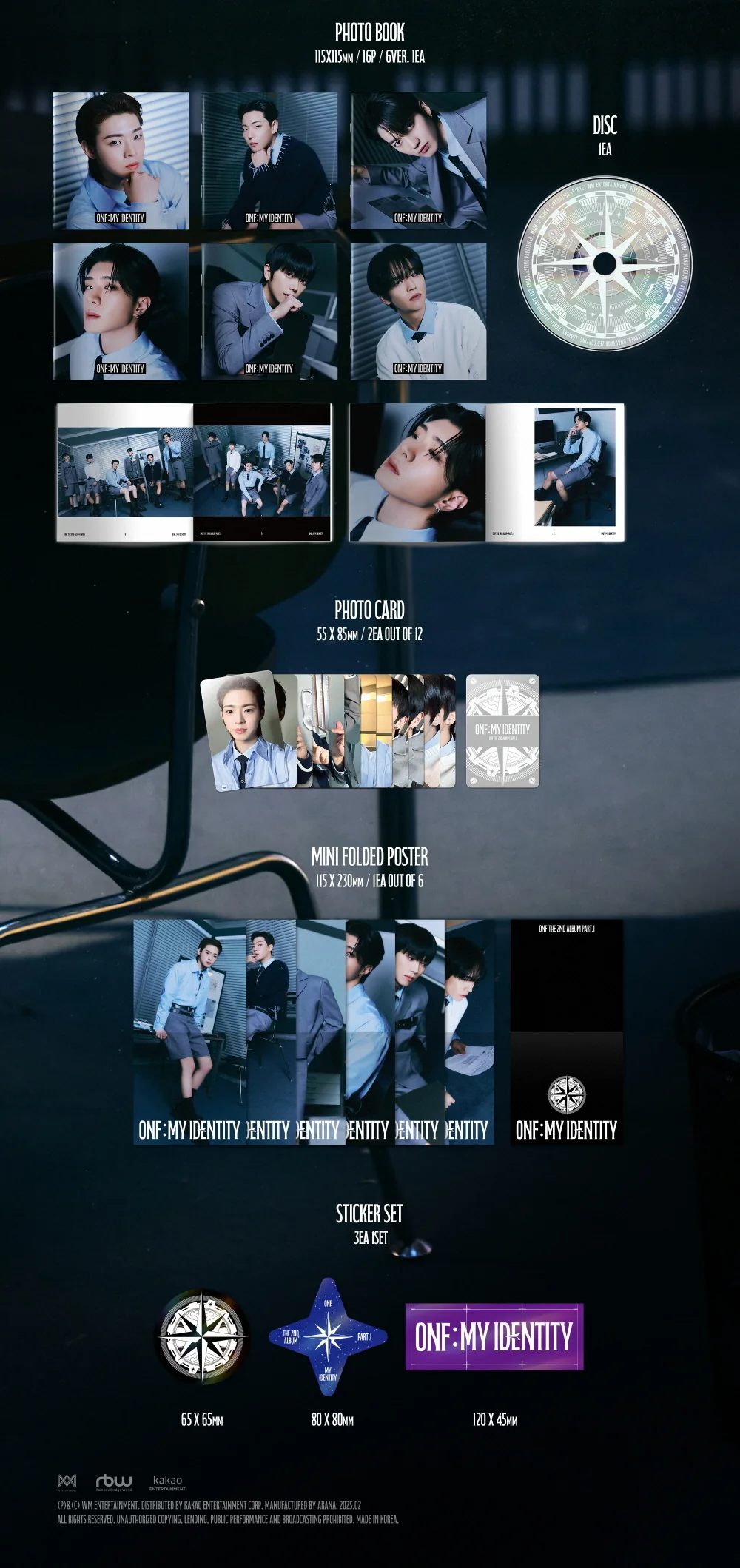ONF - 2nd Album Part.1 ONF : My Identity Digipack Album CD - Image 3