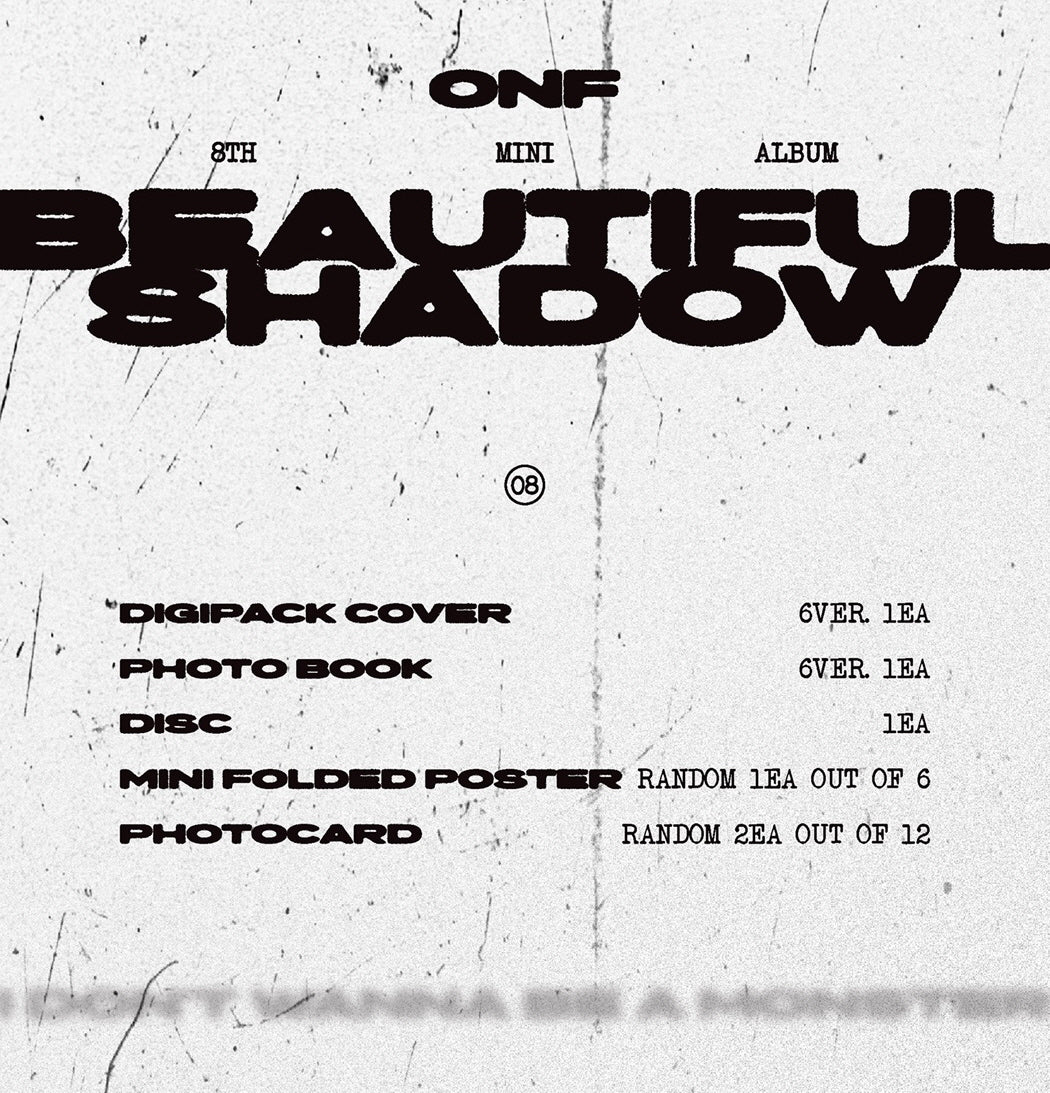 ONF - 8th Mini Album BEAUTIFUL SHADOW [DIGIPACK] - Image 2