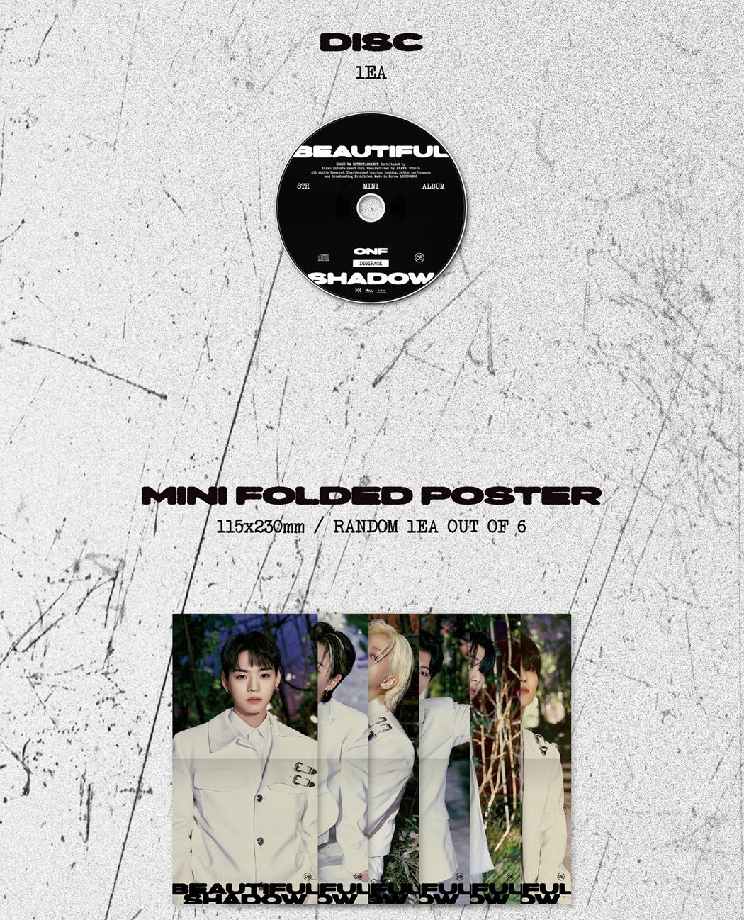 ONF - 8th Mini Album BEAUTIFUL SHADOW [DIGIPACK] - Image 5