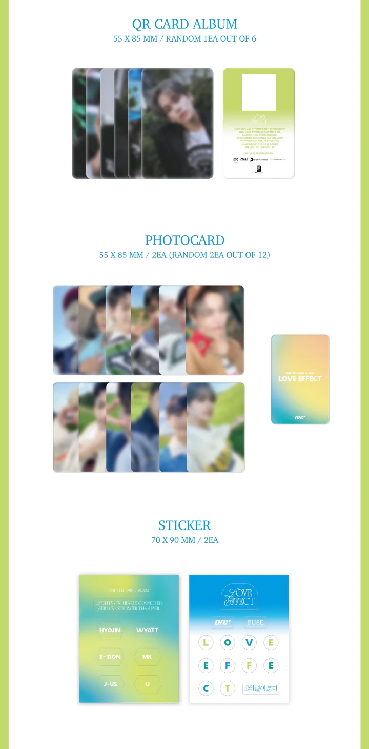 ONF ON AND OFF - 7th Mini Album Love Effect Poca Album - Image 3