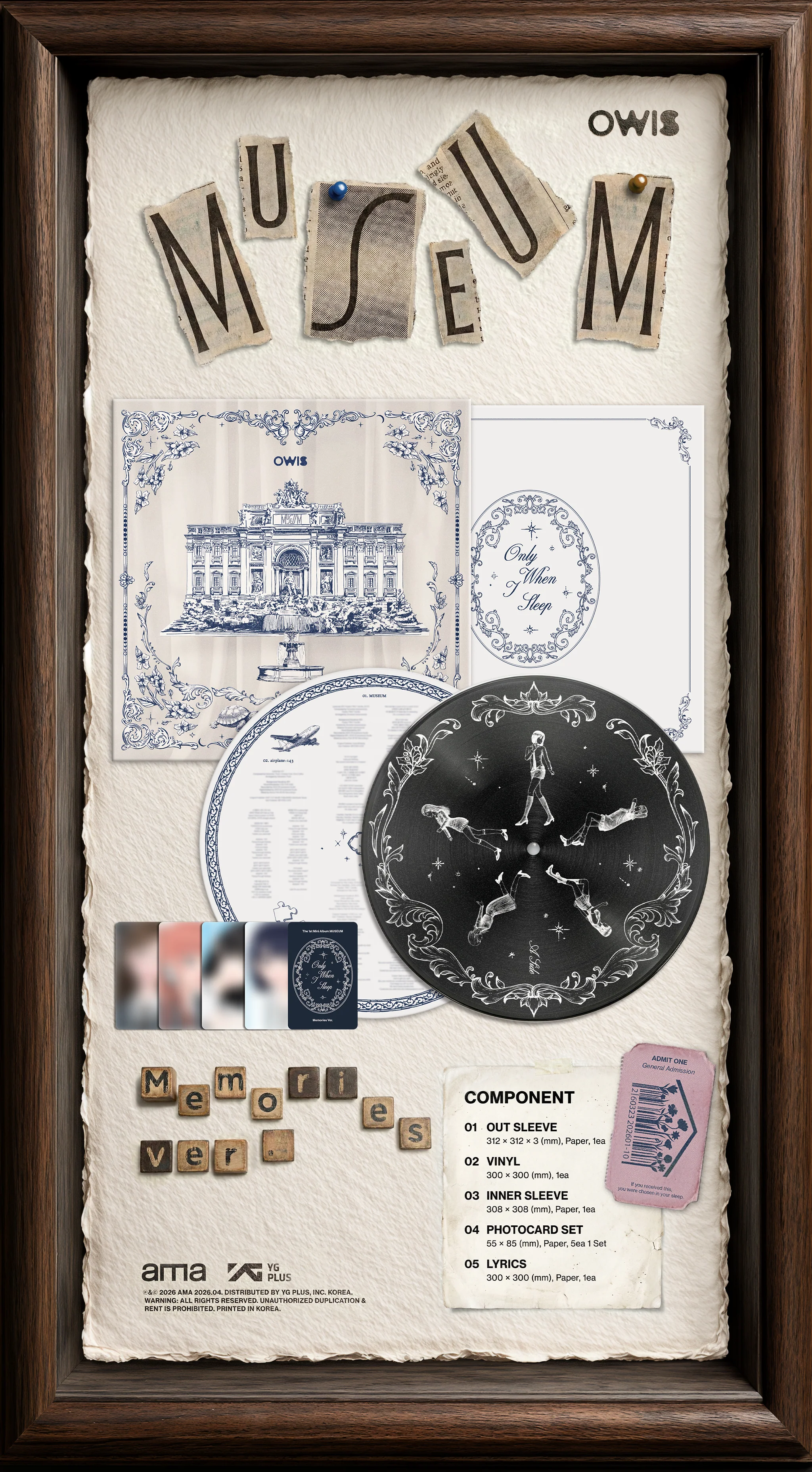 Owis - 1st Mini Album Museum Memories version LP - Image 2