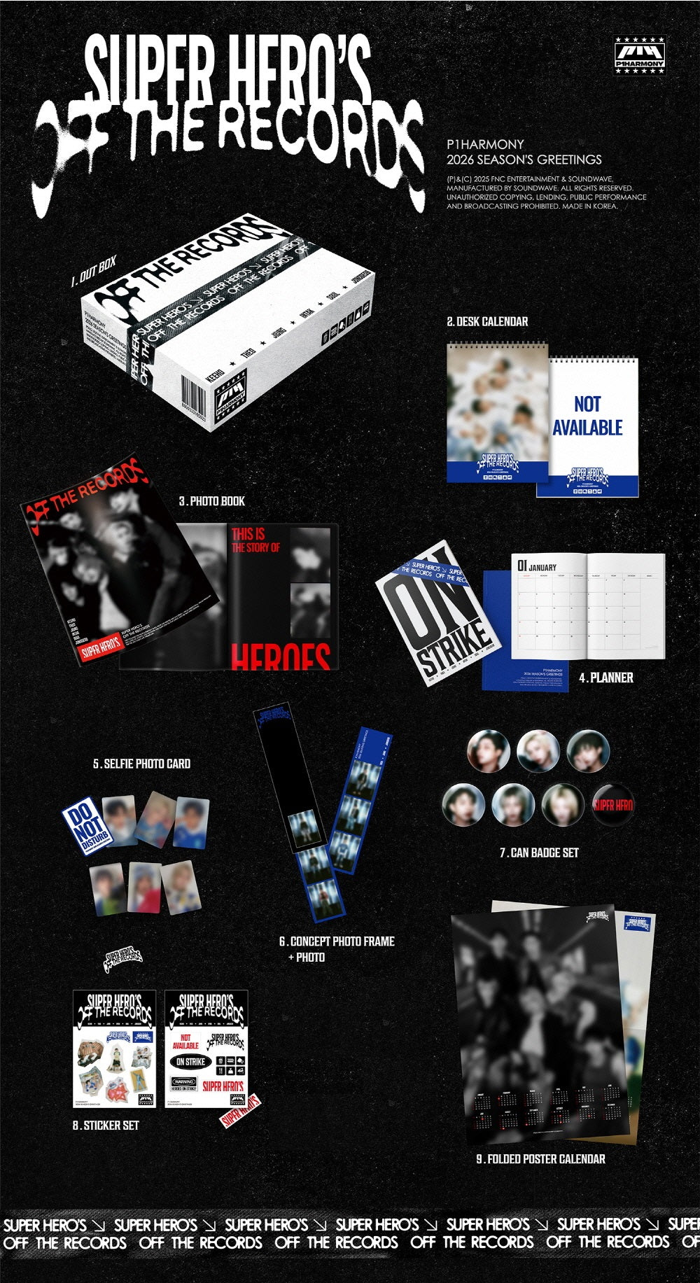 P1Harmony 2026 SEASON'S GREETINGS [SUPER HERO'S OFF THE RECORDS] - Image 2