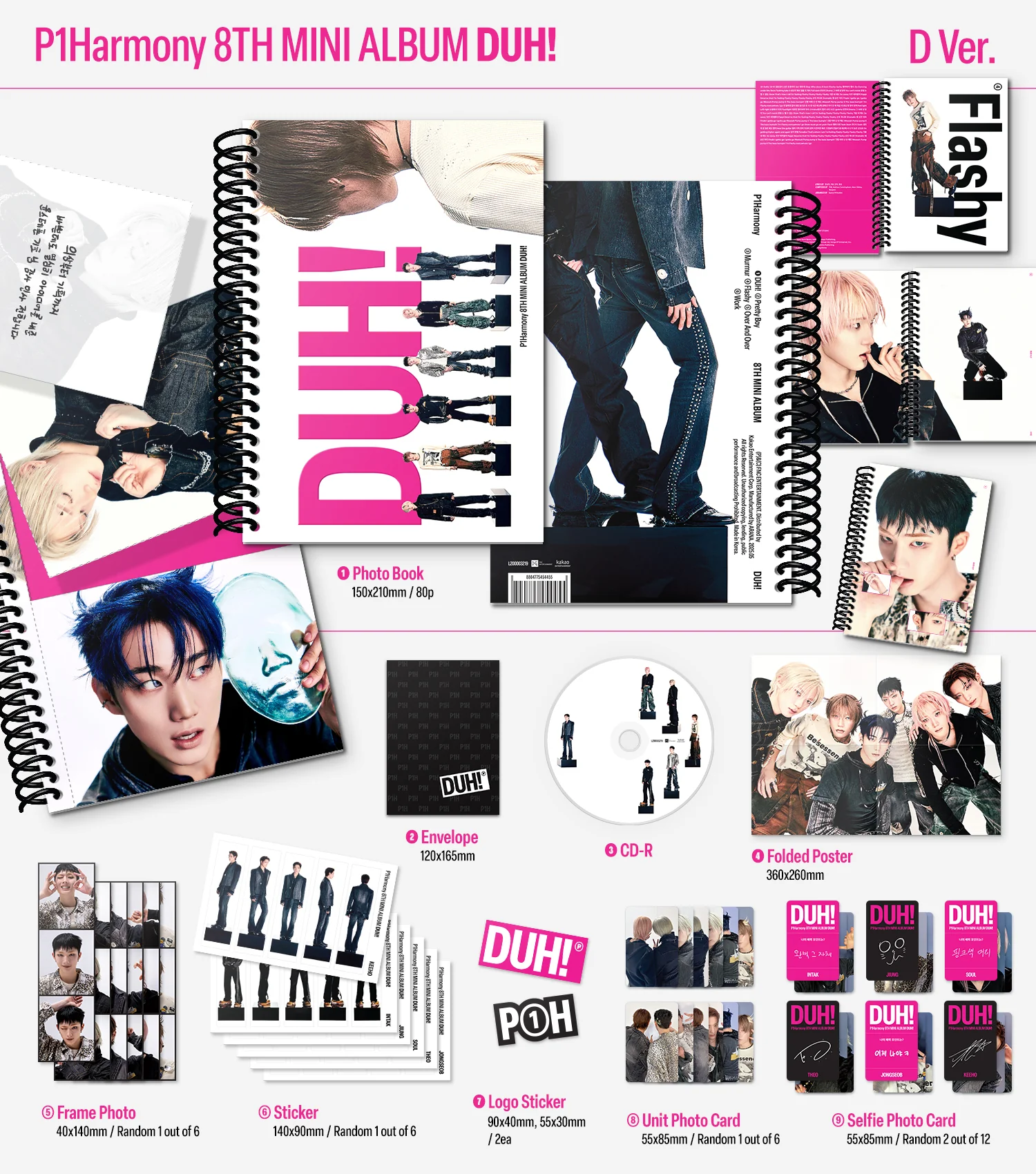 P1Harmony - 8th Mini Album Duh! CD - Image 2