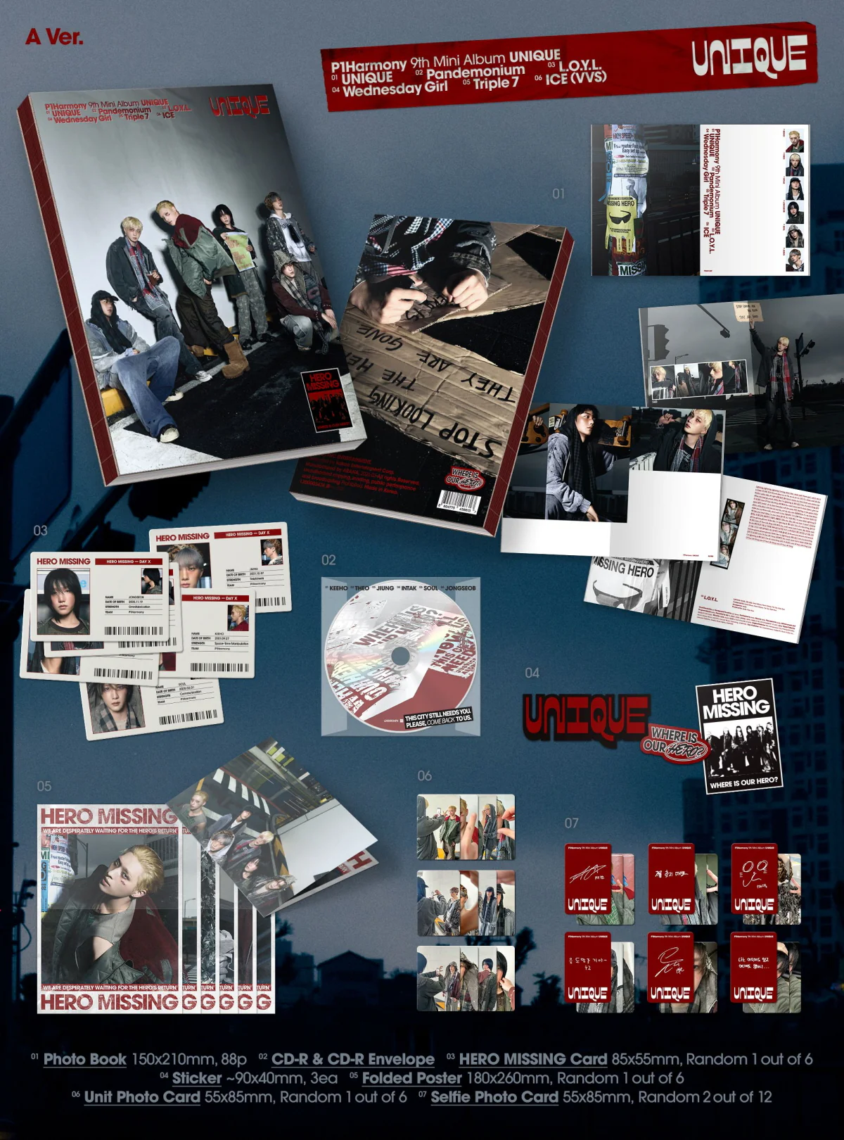 P1Harmony - 9th Mini Album UNIQUE [Photobook Ver.] - Image 2