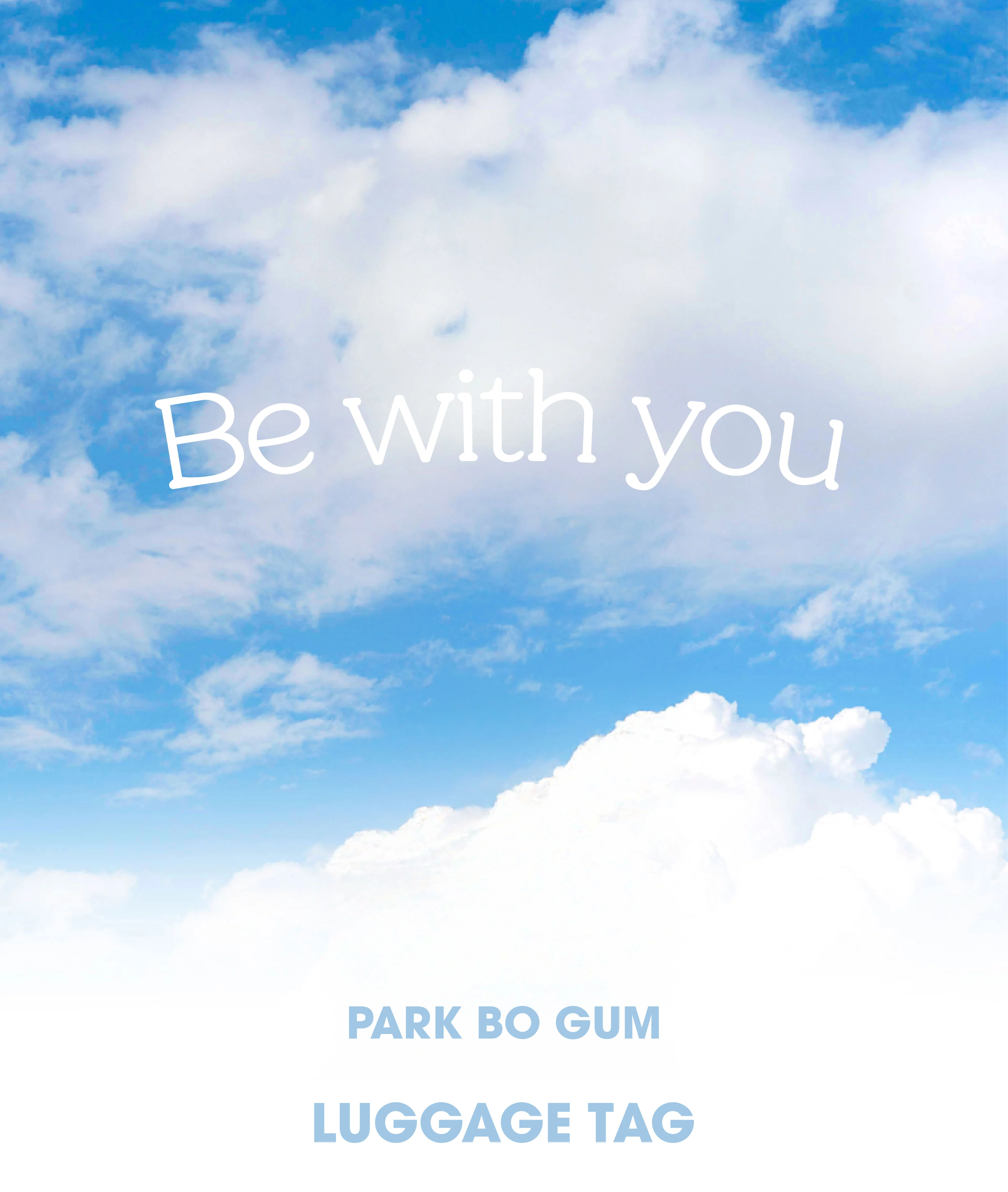 PARK BO GUM Be With You Official Merch - LUGGAGE TAG - Image 2