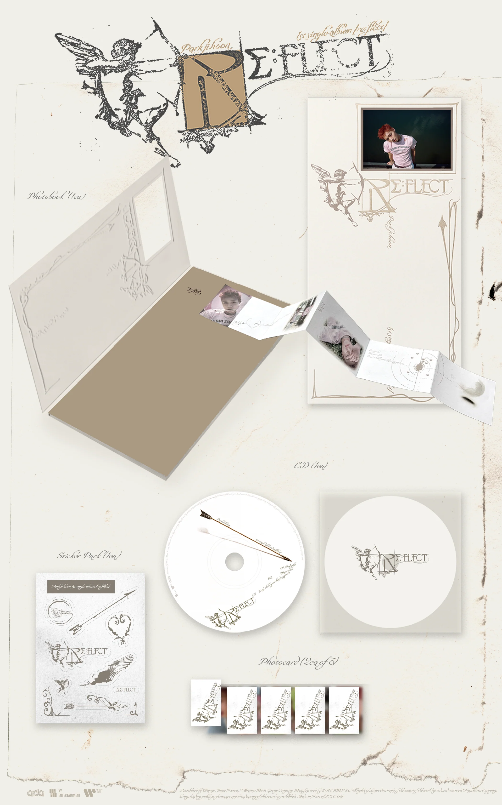 Park Ji Hoon - 1st Single Album RE:FLECT CD - Image 3