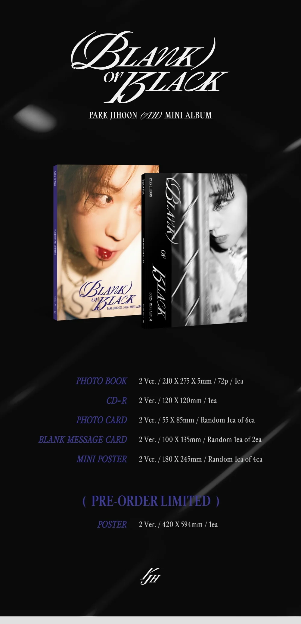 PARK JI HOON - Blank or Black CD - Image 2