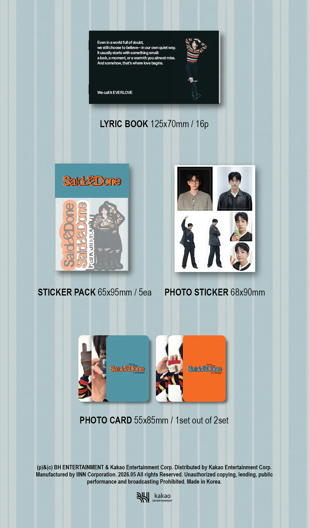 Park JinYoung - 2nd Mini Album Said & Done [Memory Box ver.] - Image 4