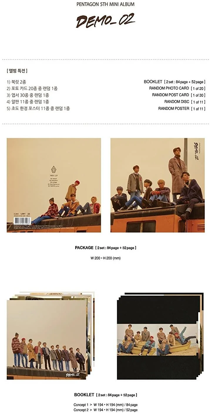 Pentagon - Demo_02 (5th Mini Album) CD+Booklet+Photocard+Postcard… - Image 2