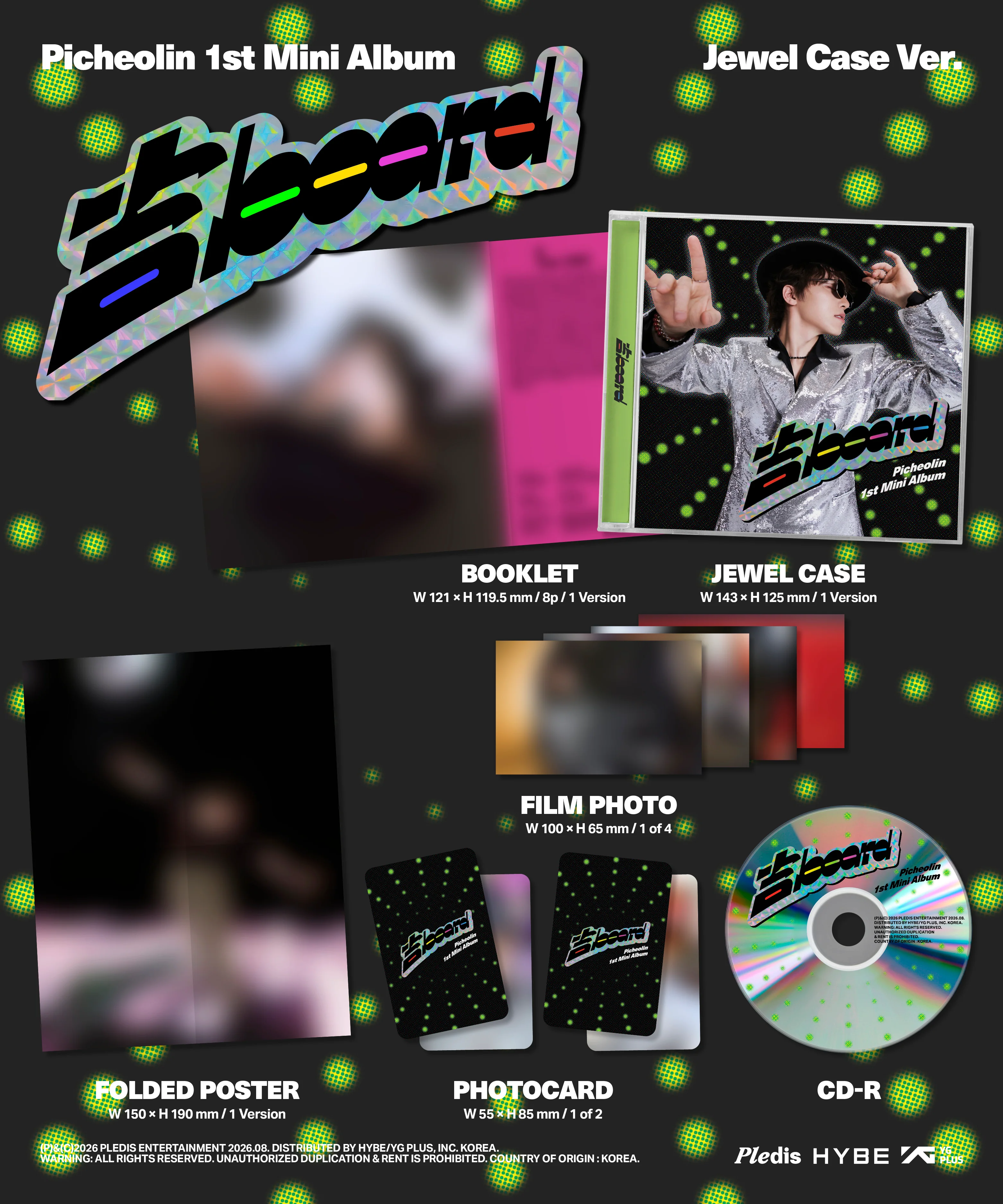 Picheolin - 1st Mini Album 吉BOARD Gilboard Jewel Case Ver. CD - Image 3