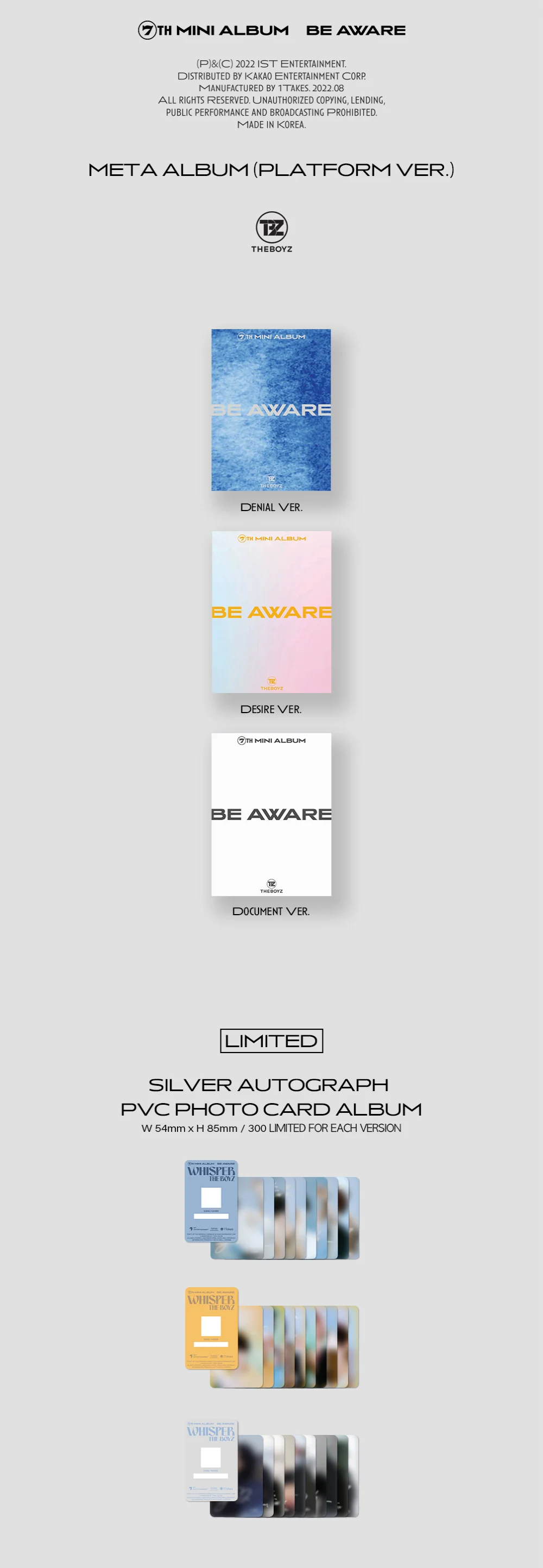 [PLATFORM ALBUM] THE BOYZ - 7th Mini Album BE AWARE META ALBUM - Image 2