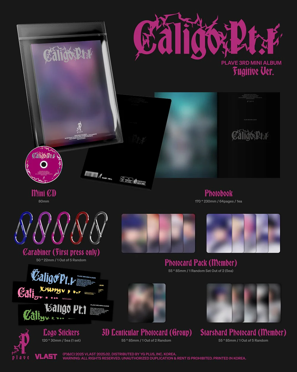 Plave - 3rd Mini Album Caligo Pt.1 Fugitive version CD+Pre-Order Gift - Image 2