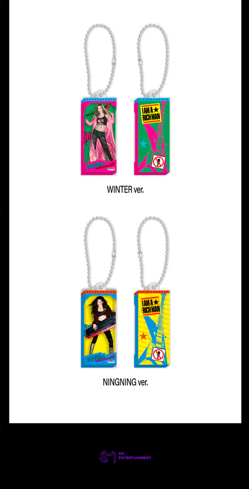 [PRE-ORDER] aespa WEEK Rich Man POP-UP Official MD - RANDOM MINIATURE KEYRING - Image 4