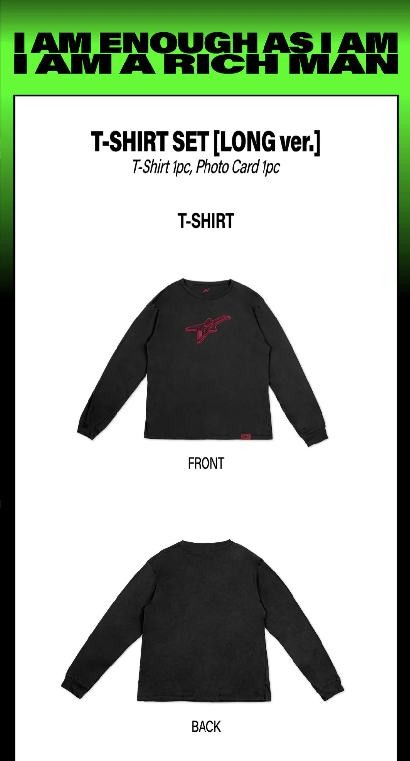 [PRE-ORDER] aespa WEEK Rich Man POP-UP Official MD - T-SHIRT SET LONG ver. - Image 3