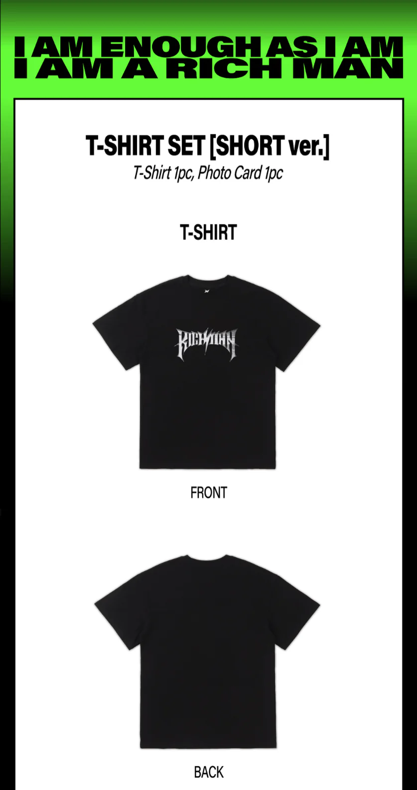 [PRE-ORDER] aespa WEEK Rich Man POP-UP Official MD - T-SHIRT SET SHORT ver. - Image 3